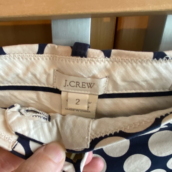 J. Crew Blue and White Polka Dot Cafe Carpi size 2 - Picture 5 of 9